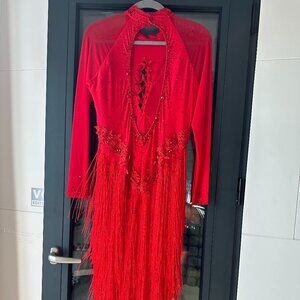 Red Latin Ballroom Dress